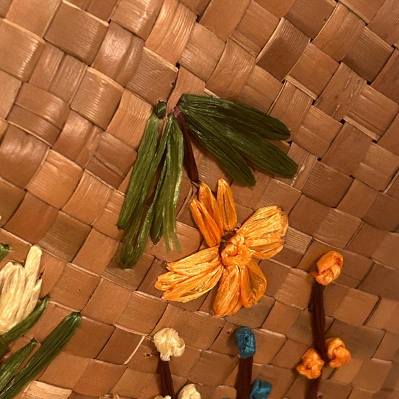 Vintage Cabana Straw Bag Purse Beach Vacation Multicolor - Picture 3 of 7